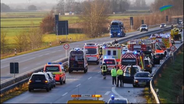Schwerer Verkehrsunfall auf der A31