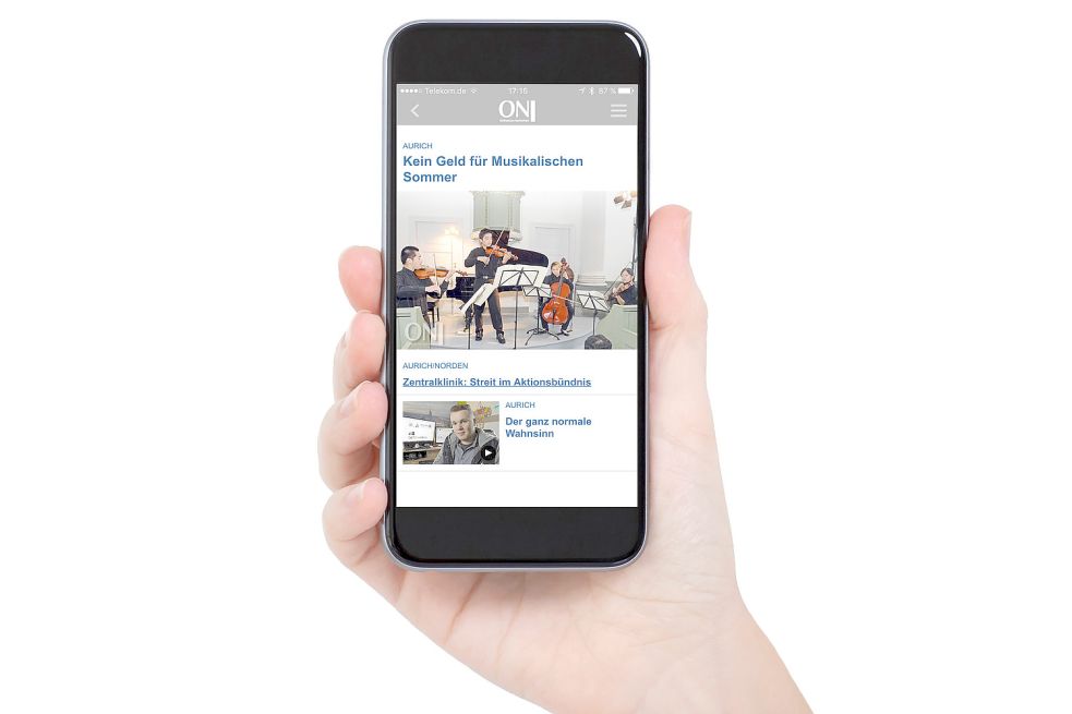 Die Smartphone-App ON-mobil bietet die perfekt angepasste Webseite on-online.de – und zusätzliche Services.