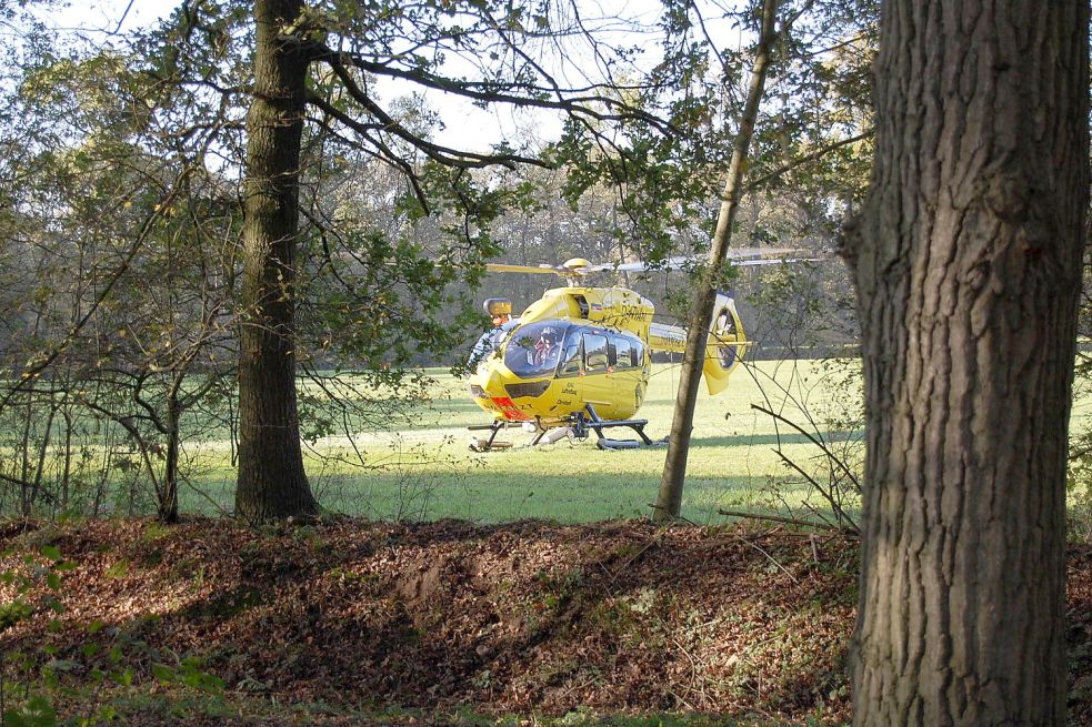 Ein Rettungshubschrauber war im Einsatz.
