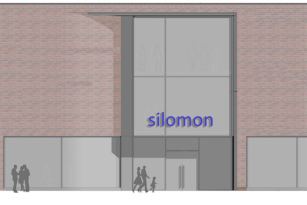 Mit einer klar gegliederten Fassade samt Neubau wird sich das Modehaus Silomon nach den Bauarbeiten präsentieren. Grafik: Messerschmid Architekten
