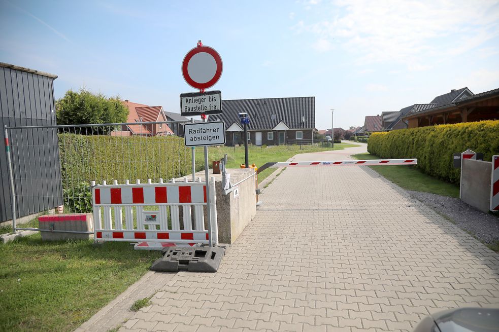 In Ochtelbur wurden Schranken installiert. Foto: Romuald Banik
