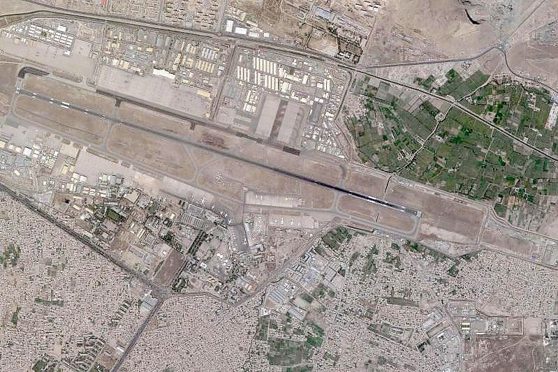 Satellitenbild des Kabul International Airport. Foto: Planet Labs Inc./Planet Labs Inc./AP/dpa