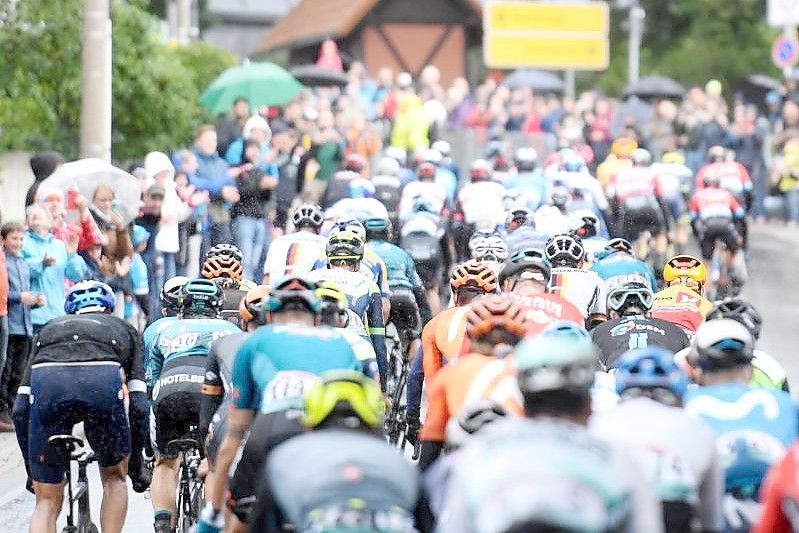 Die 3. Etappe der Deutschland Tour führt über 193,9 Kilometer von Ilmenau nach Erlangen. Foto: Bernd Thissen/dpa