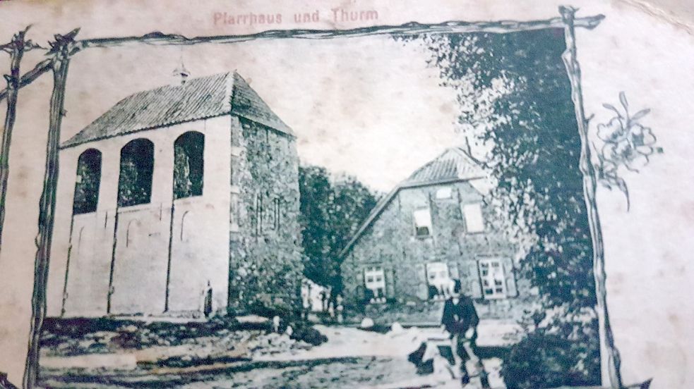 Eine alte Postkarte zeigt das frühere Victorburer Pfarr- und Gemeindehaus. Foto: Sammlung Kirchengemeinde Victorbur