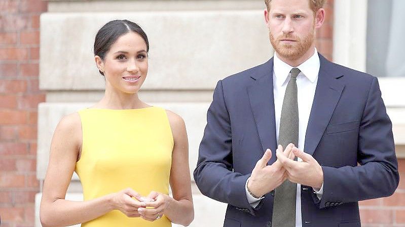 Prinz Harry und seine Frau Meghan 2018 in London. Foto: Yui Mok/PA Wire/dpa