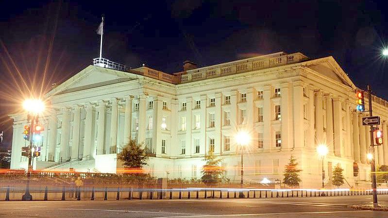 Das Finanzministerium der Vereinigten Staaten von Amerika. Die USA haben Sanktionen gegen iranische Geheimdienstmitarbeiter verhängt. Foto: picture alliance / dpa