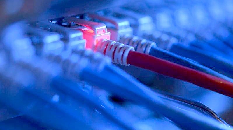 Ein Netzwerk-Kabelstecker in der Netzwerkzentrale einer Firma. Die Bundesregierung will Unternehmen besser vor Cyberattacken schützen. Foto: Felix Kästle/dpa
