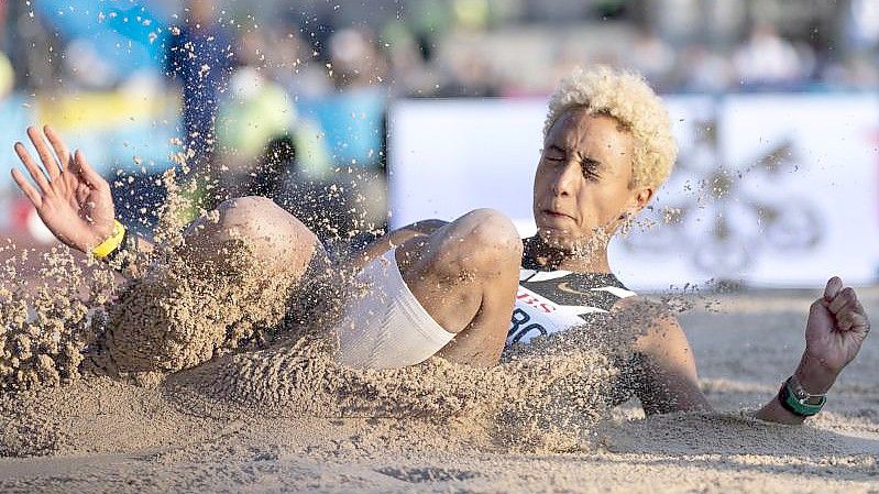 Malaika Mihambo sprang in Zürich nur auf den fünften Platz. Foto: Ennio Leanza/KEYSTONE/dpa