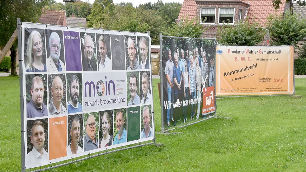Die Wählergemeinschaften „Moin“, Bündnis für Brookmerland (BfB) und Brookmer Wählergemeinschaft (BWG) gehören zu den Wahlgewinnern. Foto: Thomas Dirks