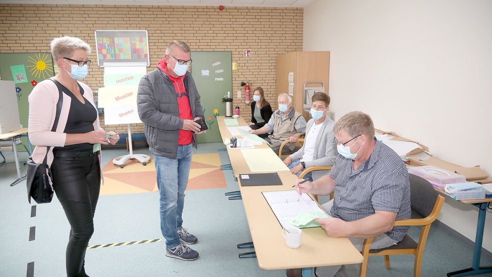 In Wallinghausen wurden am Sonntag wie in allen Auricher Orten nicht nur der Auricher Kreistag und Stadtrat, sondern auch die Mitglieder des jeweiligen Ortsrates gewählt. Foto: Banik