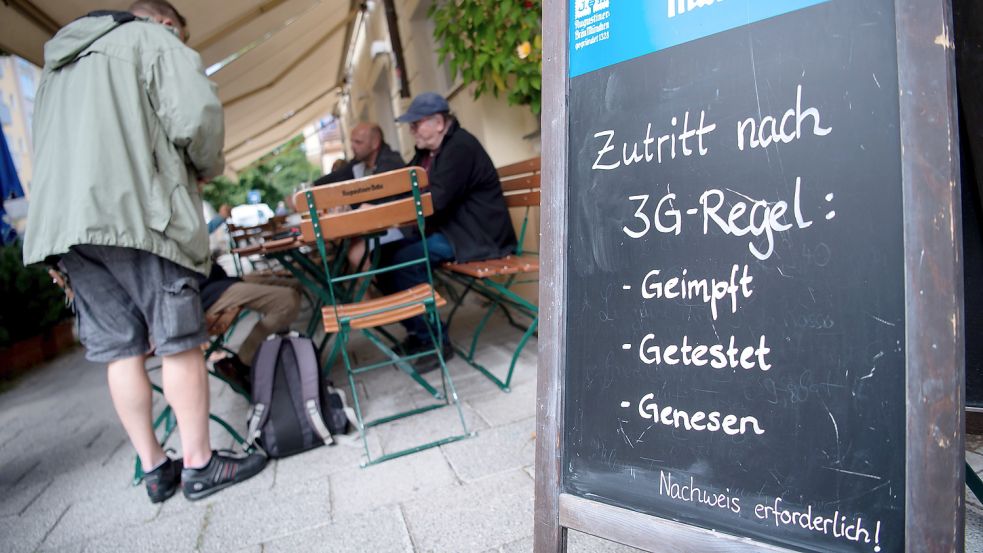 In der Gastronomie im Kreis Wittmund gilt ab Donnerstag die 3G-Regel. Archivfoto: DPA
