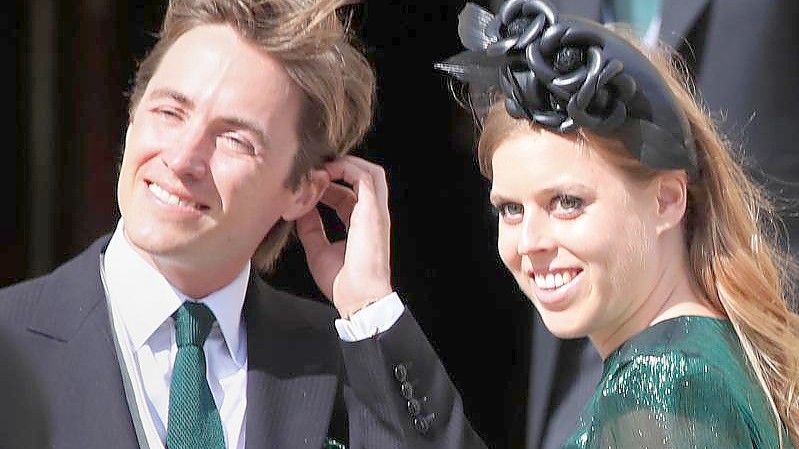 Prinzessin Beatrice, Prinzessin von York, und ihr Ehemann Edoardo Mapelli Mozzi. Foto: Peter Byrne/PA Wire/dpa