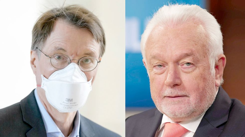 Mögen sich vermutlich nicht so sehr: Karl Lauterbach (links) und Wolfgang Kubicki. Der meint, die Leute im Norden würden Lauterbach „Spacken“ nennen. Foto: imago images (2)/Jürgen Heinrich/Political-Moments