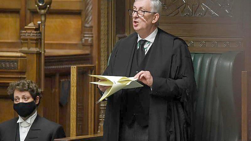 Der Unterhaussprecher Sir Lindsay Hoyle ist empört. Foto: Uk Parliament/Jessica Taylor/PA Media/dpa