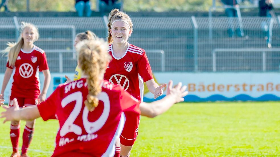 Allen Grund hatten Ana-Carolin Hoffmann (mit der Nummer. 20) und Lizzy Weinkauf, sich zu freuen.