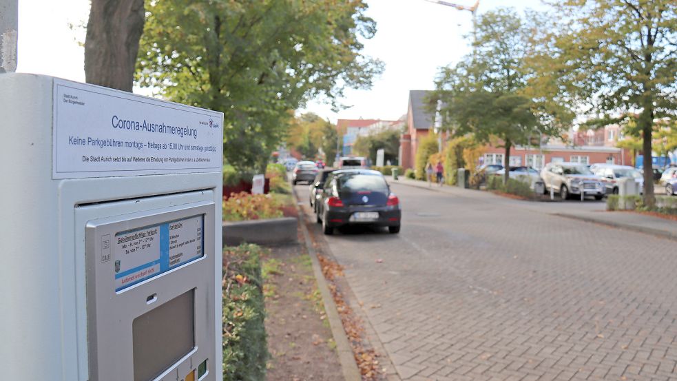 Bis Ende dieses Jahres gelten in Aurich die reduzierten Parkgebühren. Foto: Heino Hermanns