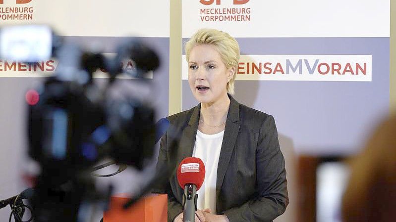 Die amtierende und künftige Ministerpräsidentin von Mecklenburg-Vorpommern: Manuela Schwesig. Foto: Frank Hormann/dpa