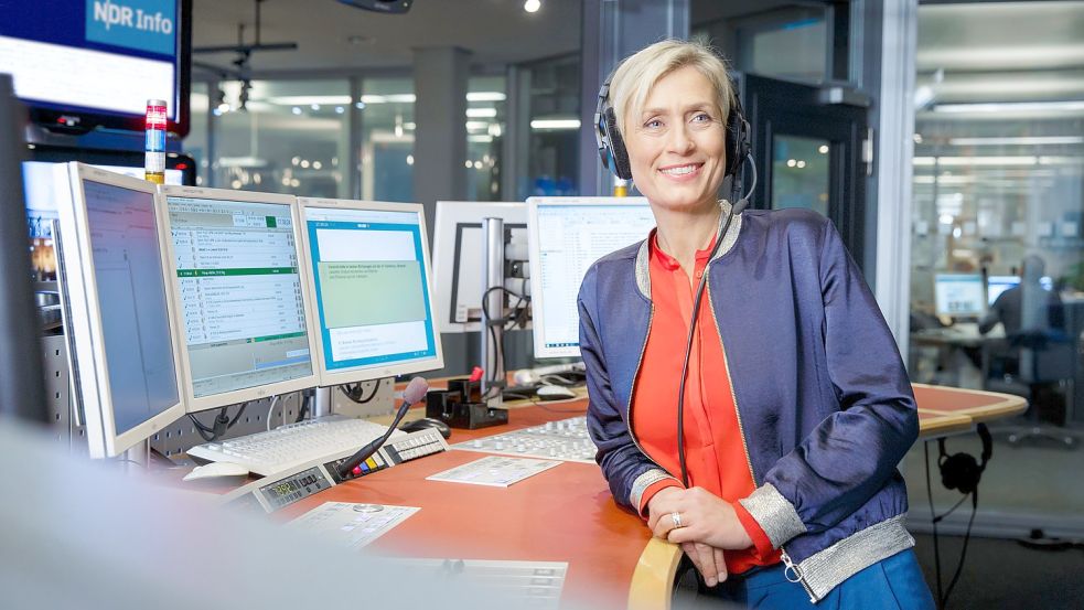 Susanne Stichler im NDR-Studio. Foto: Christian Spielmann/NDR