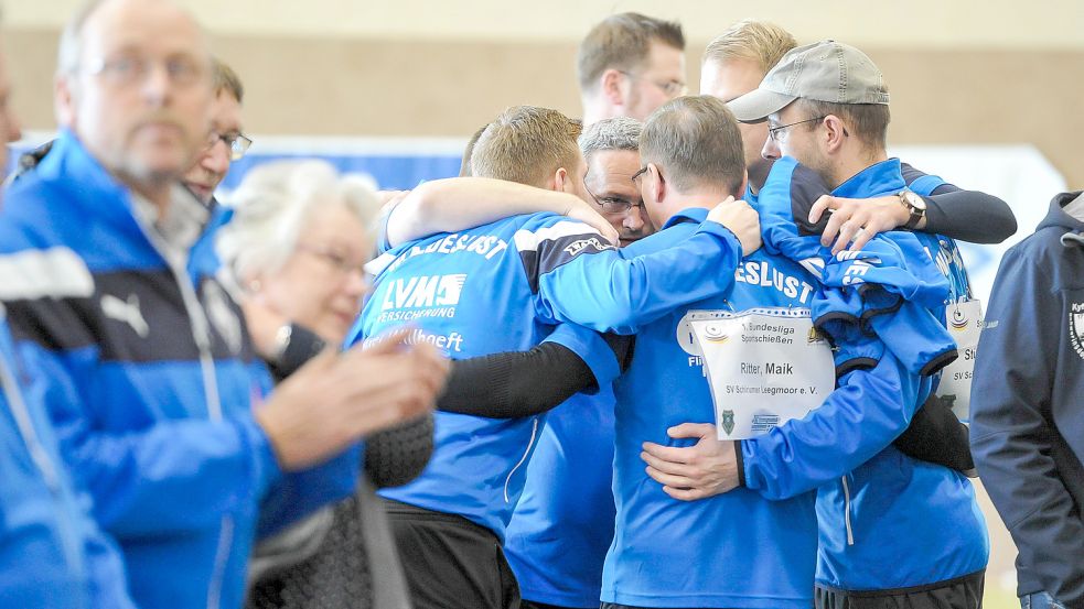 Die Leegmoorer Schützen halten zusammen. So haben sie bislang viermal den Klassenverbleib in der Bundesliga geschafft.Archivfoto: Stephan Friedrichs