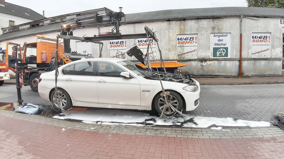 Die Feuerwehr hatten den Brand nach ein paar Minuten unter Kontrolle. Foto: Ann-Kathrin Stapf