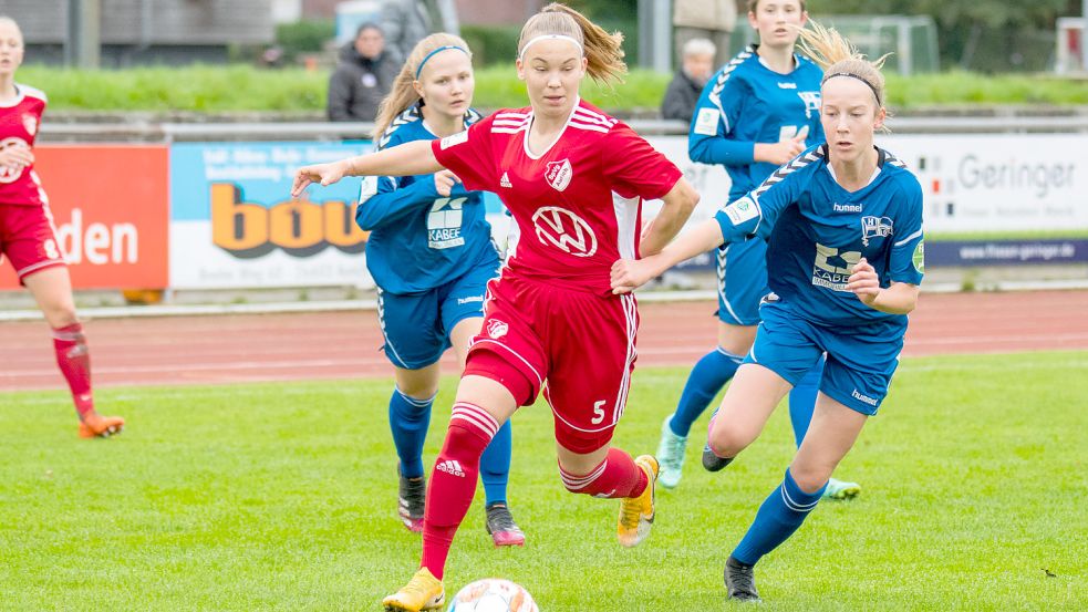Lillie Kempe erzielte den frühen Führungstreffer für Aurich.