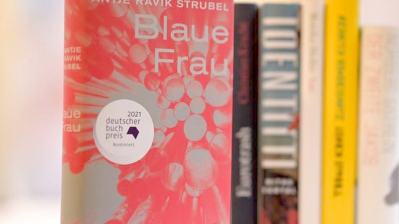 Das Buch „Blaue Frau“ von Antje Ravik Strubel. Foto: Sebastian Gollnow/dpa POOL/dpa