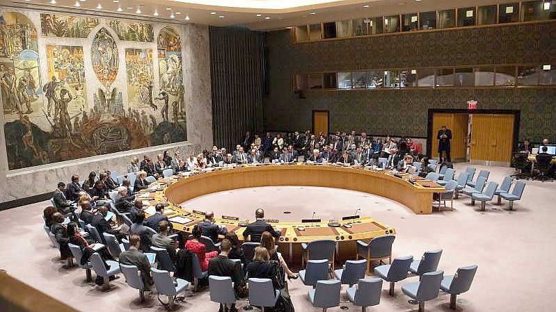 Blick auf eine Sitzung des Sicherheitsrates der Vereinten Nationen (UN). (Archivbild). Foto: Ralf Hirschberger/dpa
