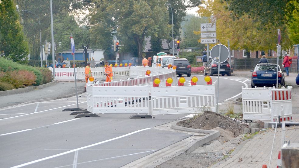 Die Julianenburger Straße ist immer noch im Umbau und voll gesperrt. Foto: Aiko Recke