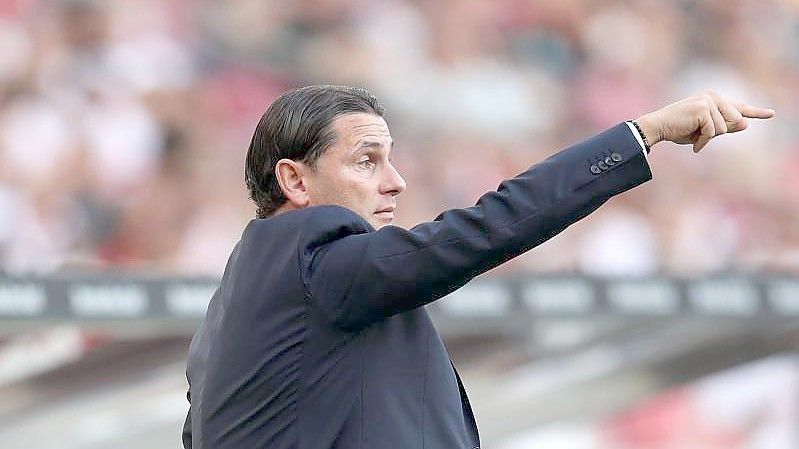 Ist mit Leverkusen in Sevilla gefordert: Bayer-Coach Gerardo Seoane. Foto: Tom Weller/dpa
