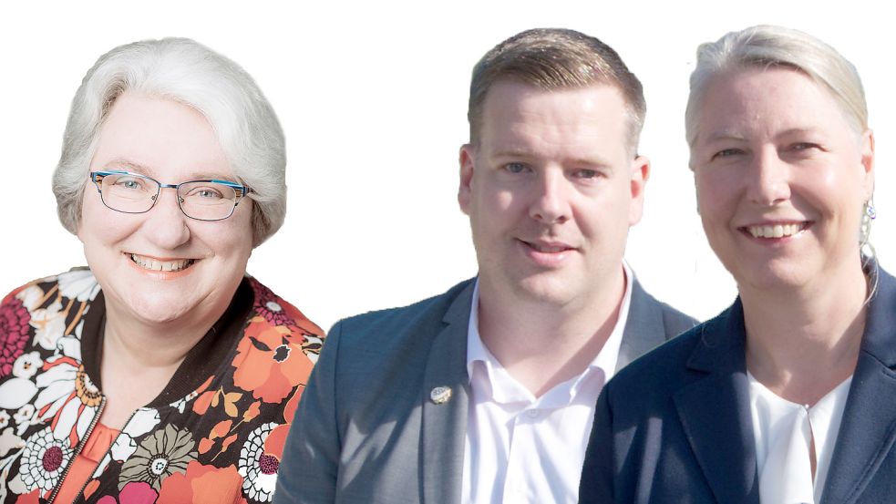 Sophia Ulferts-Dirksen (links) wechselte kurz nach der Wahl von der SPD in Südbrookmerland zur FWG – sehr zum Missfallen der SPD-Fraktionsspitze, Hange Ukena und Helga Gloger. Fotomontage: Altrock