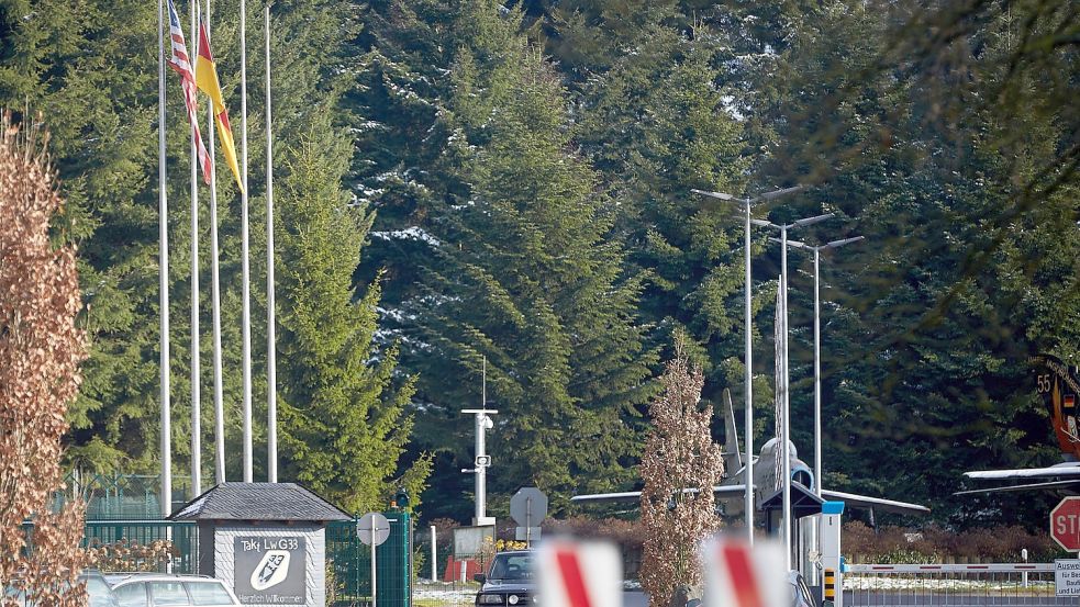 Luftwaffenstützpunkt der Bundeswehr im rheinland-pfälzischen Büchel: Hier lagern Atomwaffen der US-amerikanischen Streitkräfte. Foto: Thomas Frey/dpa