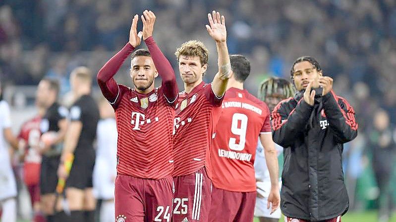 Nach der 0:5-Pleite in Gladbach sind die Bayern-Profis bei Union Berlin gefordert. Foto: Marius Becker/dpa