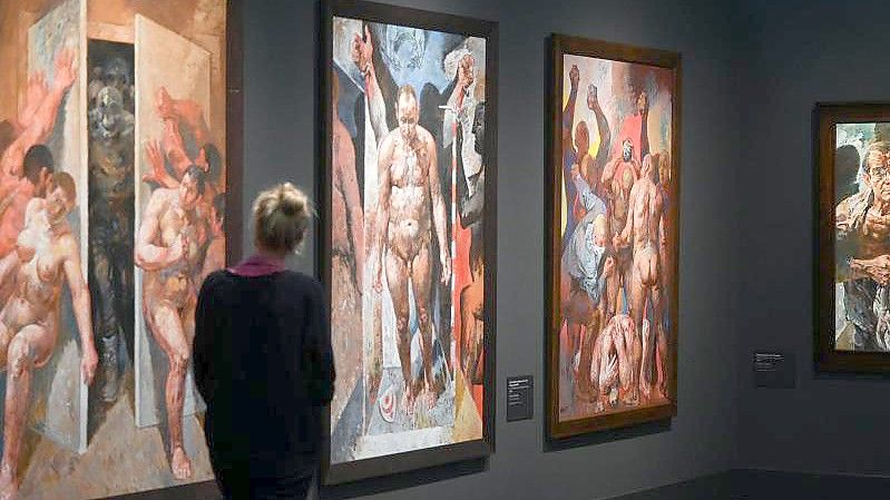 Die Arbeiten von Willi Sitte sind im Kunstmuseum Moritzburg zu sehen. Foto: Hendrik Schmidt/dpa-Zentralbild/ZB