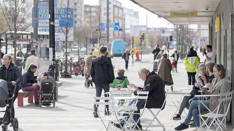 Ein Tag in Stockholm (April 2020). Foto: Ali Lorestani/TT News Agency/AP/dpa