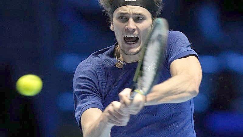 Verlor sein zweites Match bei den ATP Finals in Turin: Alexander Zverev. Foto: Luca Bruno/AP/dpa
