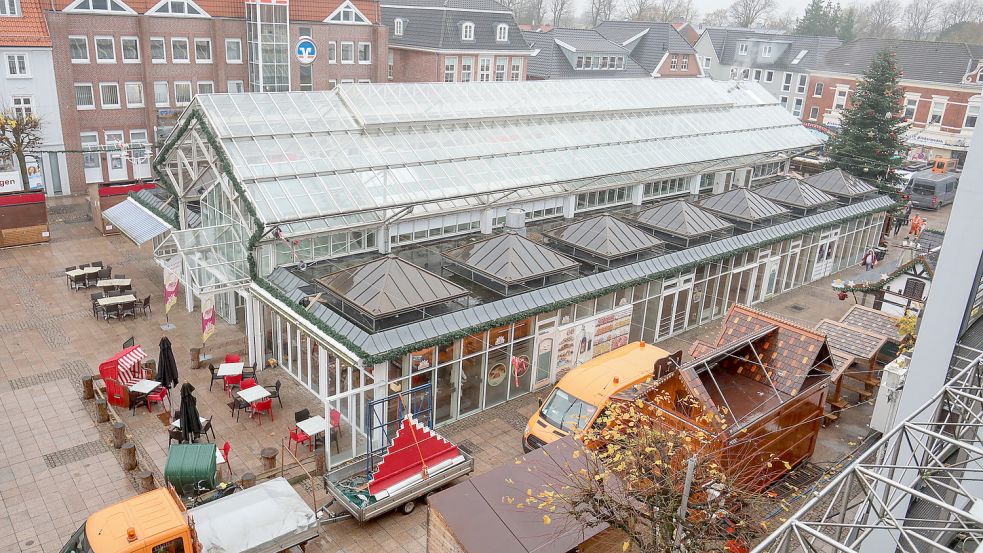 Die Zukunft der Auricher Markthalle bleibt ungewiss. Foto: Romuald Banik