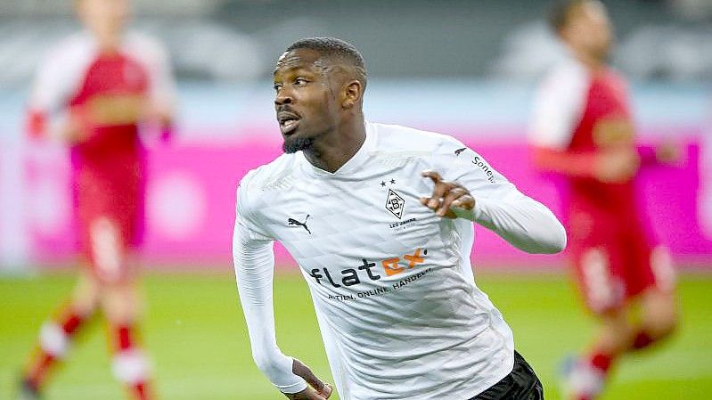 Steht bei Borussia Mönchengladbach vor der Rückkehr: Marcus Thuram. Foto: Jonas Güttler/dpa