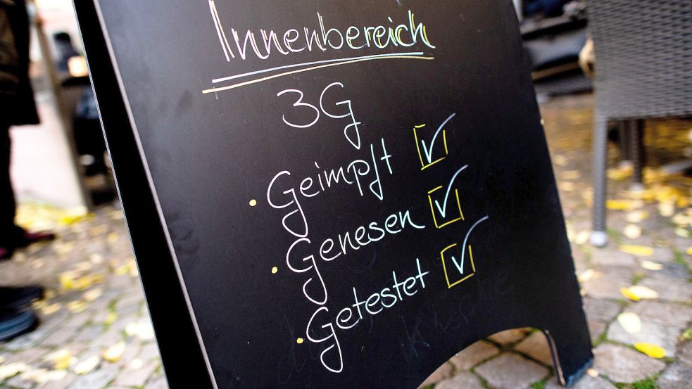 Ab Sonntag gilt im Landkreis Aurich in der Gastronomie und bei größeren privaten Feiern die 3G-Regel. Foto: DPA