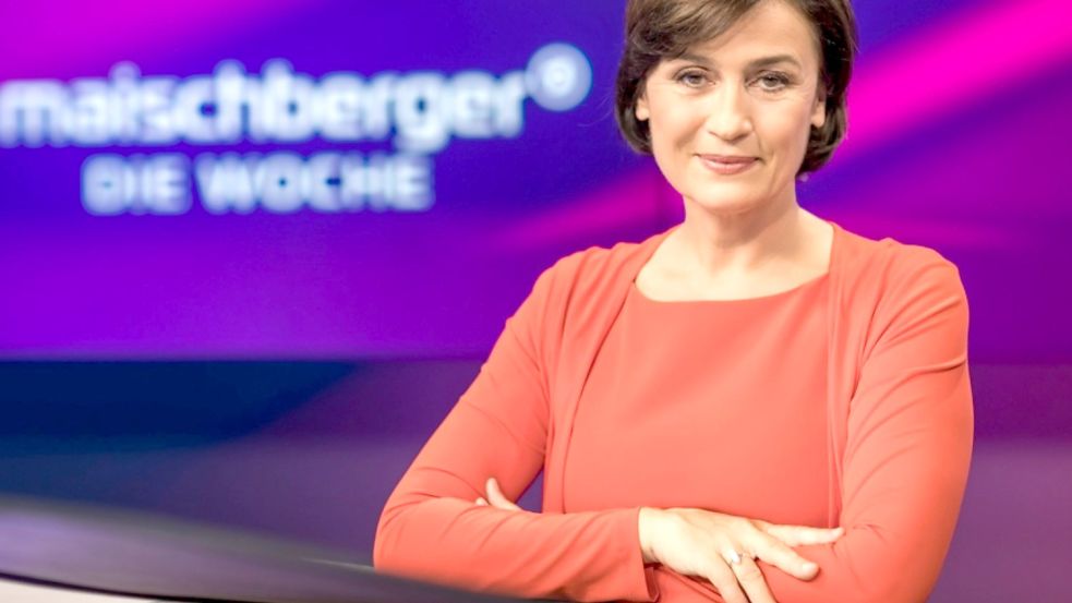 Sandra Maischberger hat Lars Klingbeil und Sascha Lobo zu Gast. Foto: WDR/Thomas Kierok