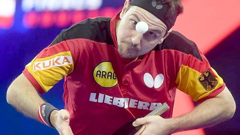 Tischtennis-Ass Timo Boll hat sich bei der WM in Houston ins Halbfinale gespielt. Foto: Wu Xiaoling/XinHua/dpa