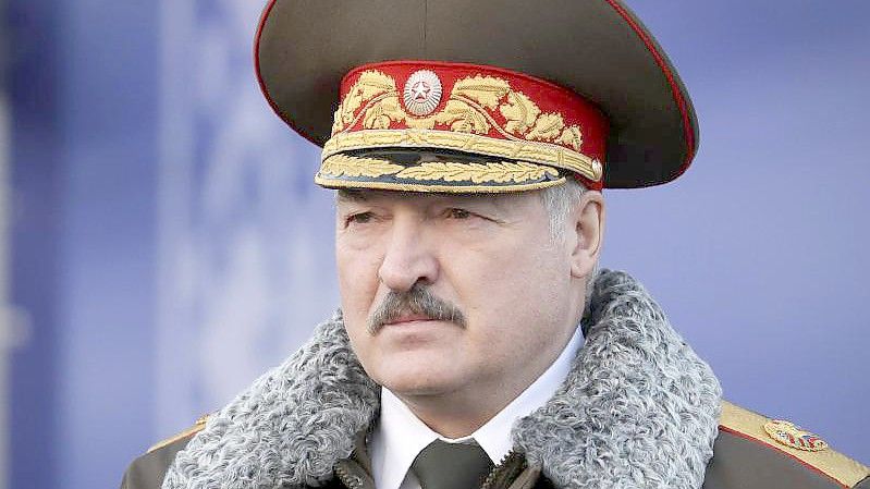 Dwer belarussische Machthaber Alexander Lukaschenko. Belarus hat harte Gegenmaßnahmen in Richtung Brüssel angekündigt. Foto: Maxim Guchek/POOL BelTa/AP/dpa