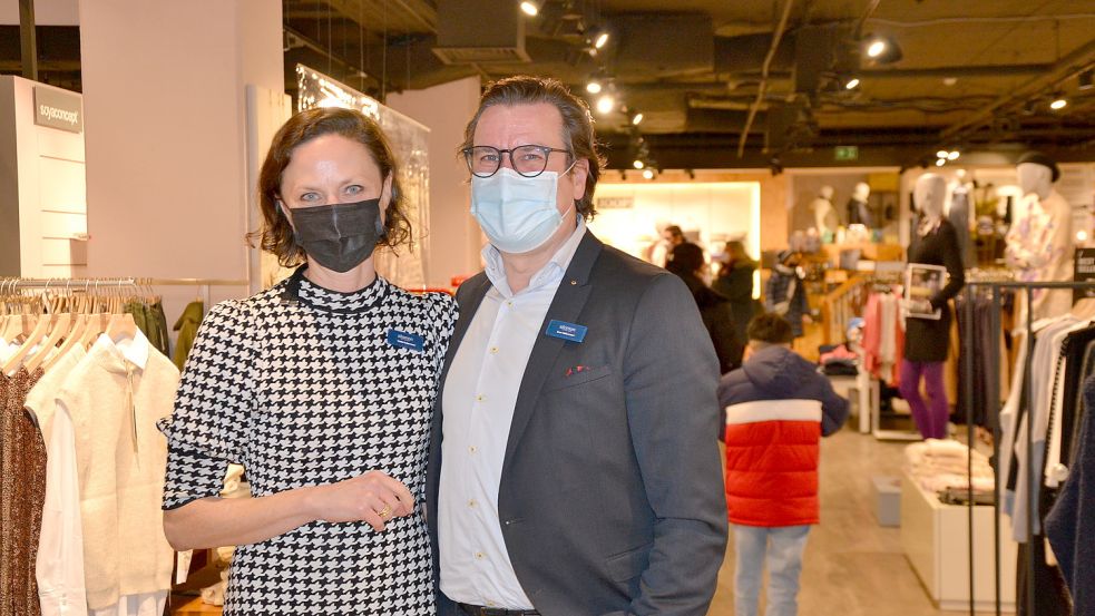 Heida und Sven Haltermann (Silomon) waren mit der Kundenzahl zufrieden. Foto: Franziska Otto