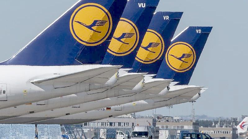 Passagiermaschinen der Lufthansa stehen auf dem Rollfeld des Flughafens Frankfurt. Das Unternehmen bekam über den Corona-Hilfsfonds Gelder in Milliardenhöhe. Foto: Boris Roessler/dpa