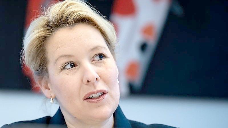 Franziska Giffey ist Vorsitzende der Berliner SPD und designierte Regierende Bürgermeisterin von Berlin. Foto: Bernd von Jutrczenka/dpa