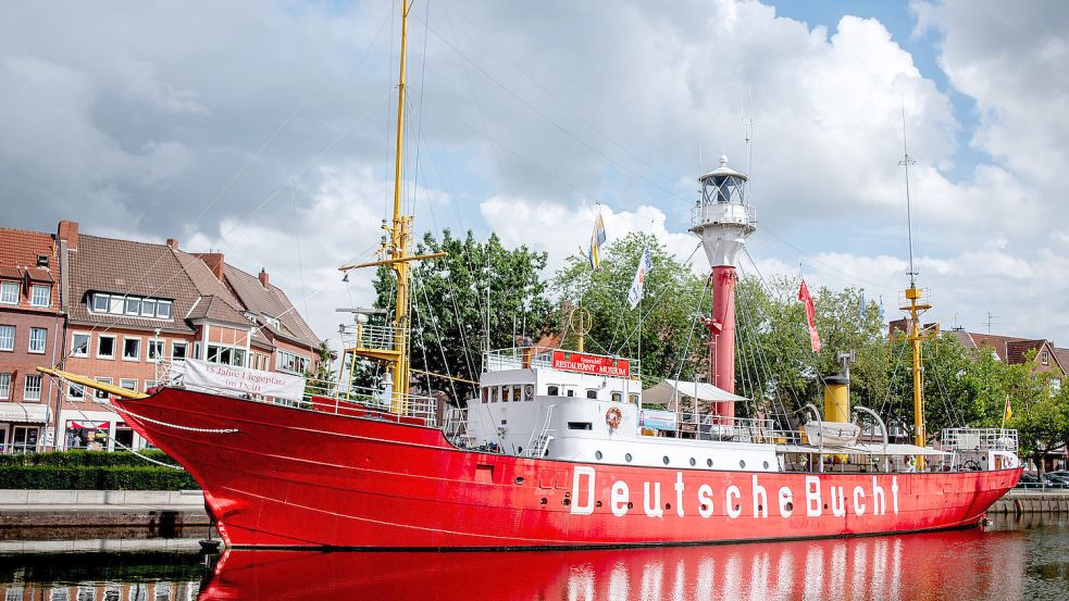 Das Feuerschiff liegt im Emder Ratsdelft. Foto: DPA