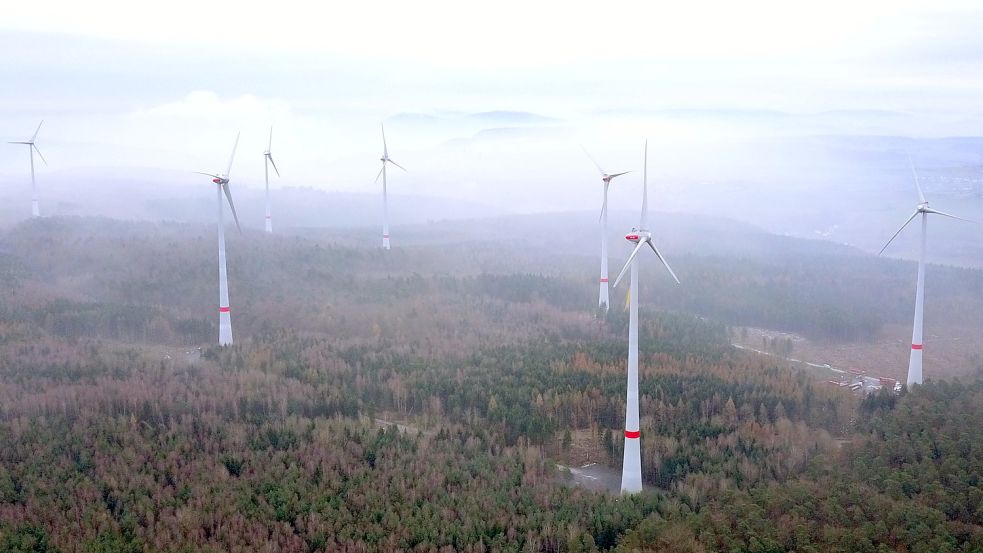 Der Windpark Heringen-Waltersberg.Foto: Enercon