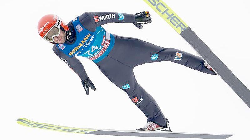 Kann Markus Eisenbichler in Innsbruck weiter Boden gut machen?. Foto: Georg Hochmuth/APA/dpa