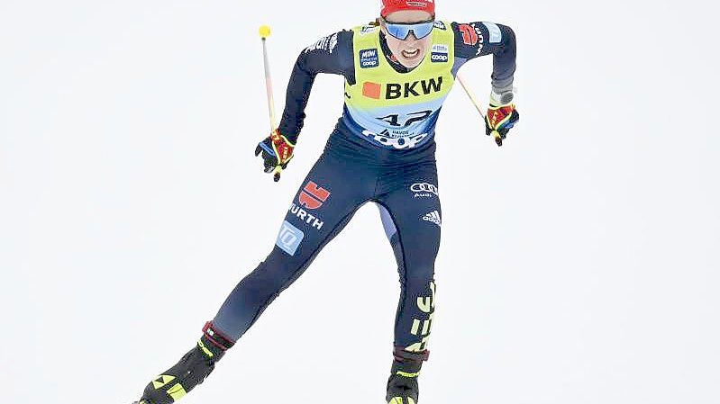 Schaffte einen Top-Ten-Rank bei der Tour de Ski: Katharina Hennig. Foto: Gian Ehrenzeller/KEYSTONE/dpa