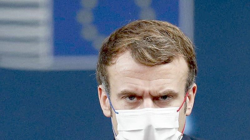 Frankreichs Präsident Emmanuel Macron will Ungeimpfte „nerven“. Foto: Johanna Geron/Pool Reuters/AP/dpa