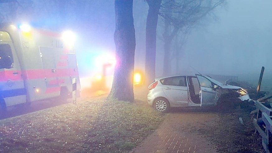 Der Wagen kam stark beschädigt auf einem Radweg zum Stehen. Foto: privat